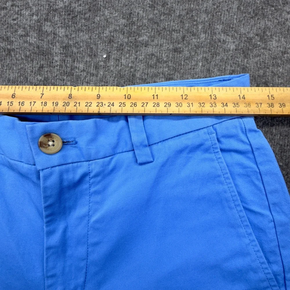 Vineyard Vines Breaker Shorts Mens 28 Blue Stretch Chino Flat Front Cotton Blend